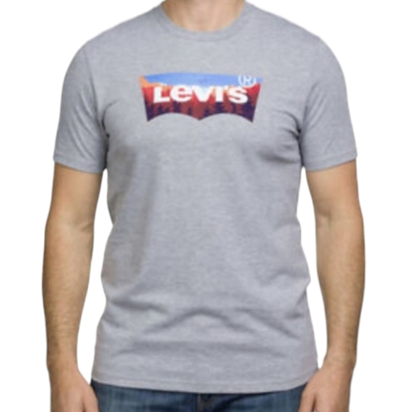 Levi's Men's Crew Neck T-Shirt Gray Short Sleeve Stretch Pullover Size XL - Picture 1 of 5